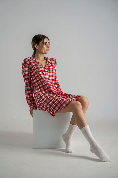 FEELAMORE Urban Comfort Flannel Buttoned Tunic – Long Cut, Comfortable and Stylish