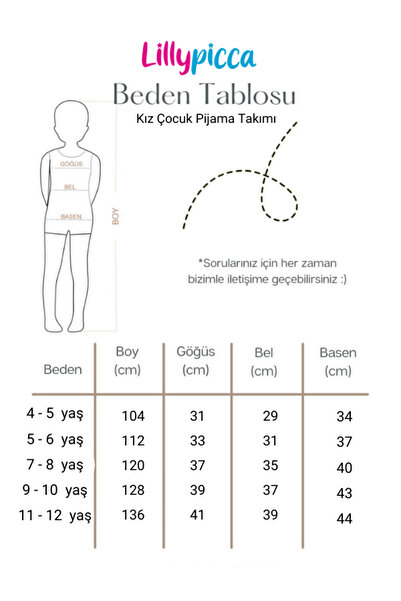 LİLLYPİCCA Σετ πιτζάμες με μακρυμάνικο σχέδιο για κορίτσια