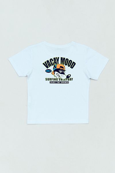 Fulla Moda 100% Cotton Front and Back Dog Printed Boy's T-Shirt