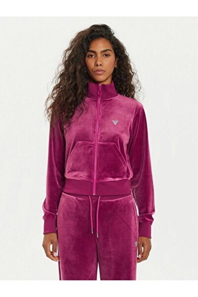 Guess Kadın Pembe Couture Sweatshirt