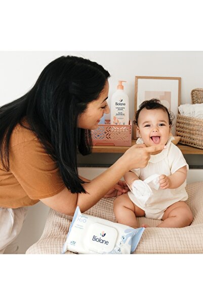 Biolane Thick H2O Baby Wipes – For Gentle Cleansing & Protection | 72 Sheets