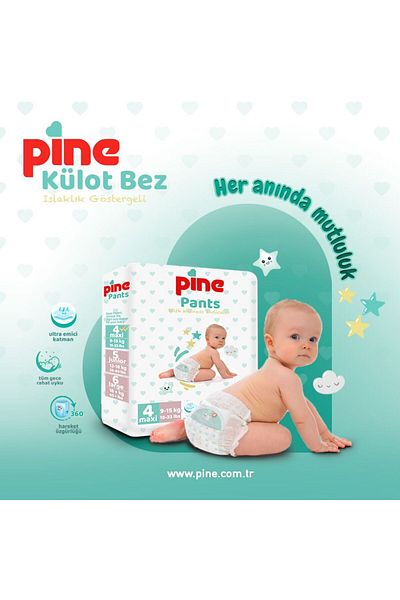 Pine Junior (12-18 kg) 5X17-85 Panty Diapers