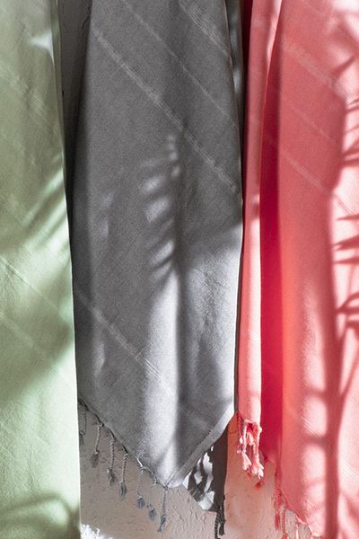 Sarev Πετσέτα θαλάσσης Lemaris Grey 100% βαμβακερή 80*160 cm