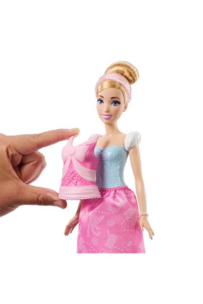 Disney Mattel Disney Princess Cinderella Doll, Removable 2 Bustiers, 2 Skirts and 9 Accessories Jcr95
