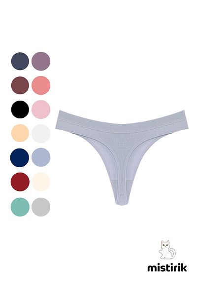 MİSTİRİK Paulo Model Flexible and Soft Corded String Model Sports Panties Lilac Color