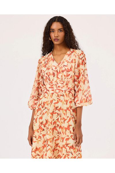 SEÇİL Rochie midi cu decolteu în V, cu talie