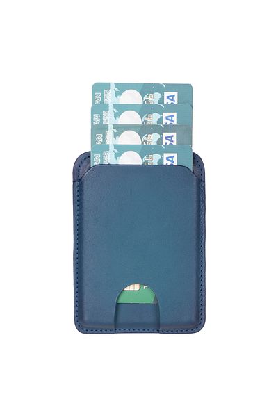 Lev Leather Suport card de credit magnetic din piele naturală - portofel Magsafe, smartphone compatibil