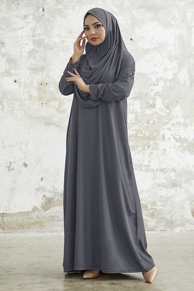 InStyle Einteiliges dunkelgraues Gebetskleid