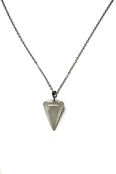 Janti Jkma21010 قلادة كوارتز سموكي من الحجر الطبيعي