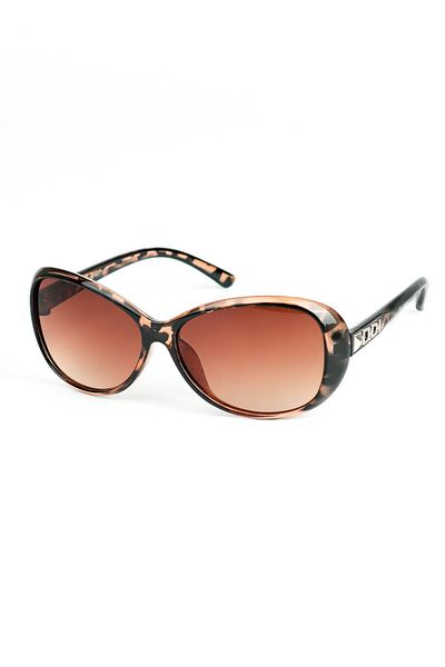 Di Caprio Women's Leopard Uv400 Protected Oval Model Sunglasses