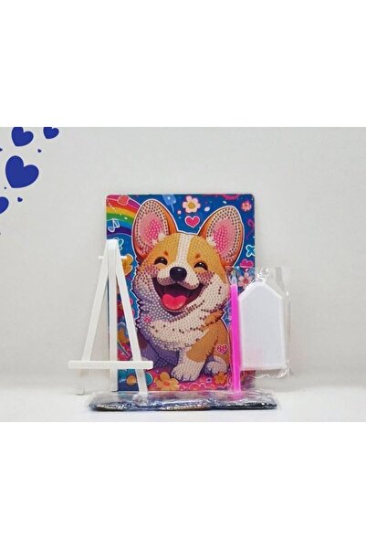 OZN AKSESUAR DIY 5D Elmas Taş İşleme Kiti Tablo 15X20 gülen köpek