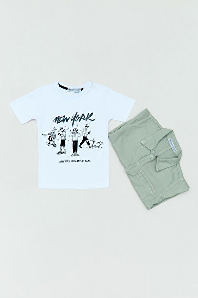 Fulla Moda 100% Cotton Printed I Pocketed 2-Piece Boy's Suit