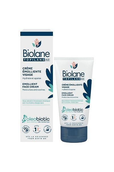 Biolane Topilane Ad Emollient Face Cream | For Protecting Baby's Skin | 50Ml