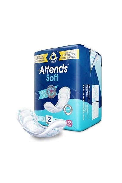 attends Soft 2 Normal Body Shaped Pads - 12 Piece
