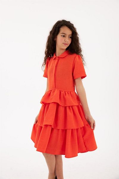 Hilal Akıncı Kids Rochie colorată pentru fete cu fermoar lateral