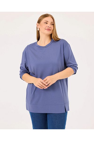 Gala-Xi Women's Plus Size Round Neck Basic Tunic 10002421214004