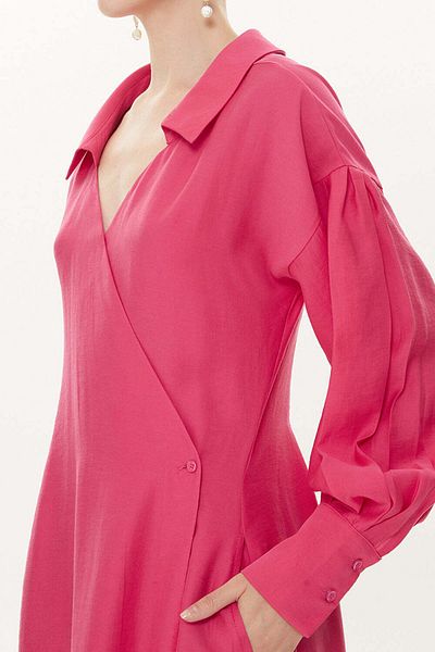 SOCIETA Midi Pleat Detailed Dress - 93404