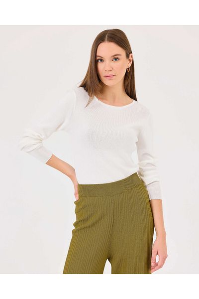 SEÇİL Crew Neck Waist Length Knitwear Sweater