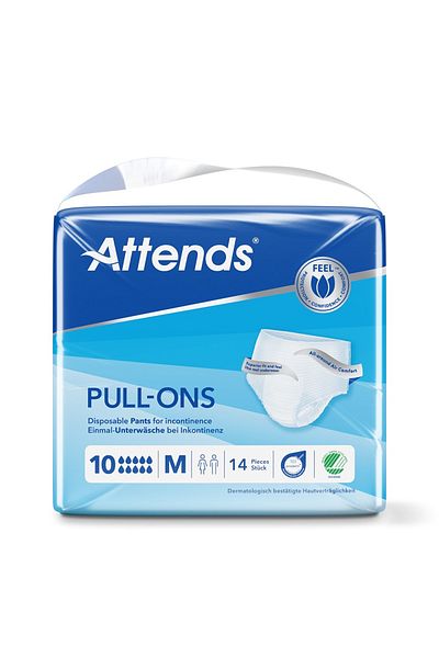 attends Pull-Ons 10 Incontinence Pants Medium Size - 14 Pieces