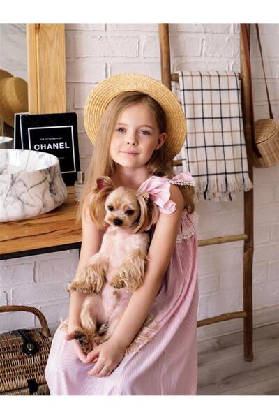 Hilal Akıncı Kids Момичешка раирана плетена рокля