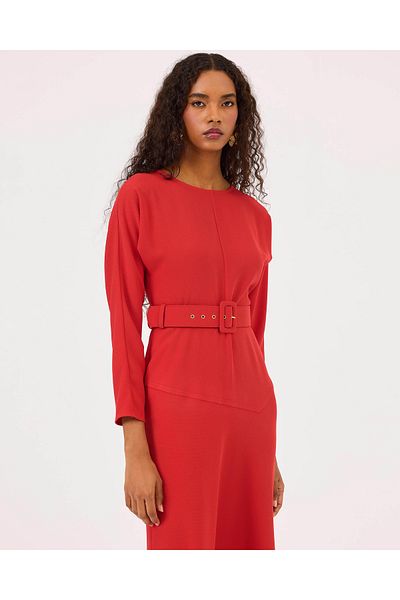 SEÇİL Rochie midi cu curea