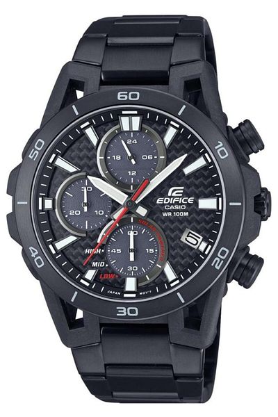 Casio ساعة إيديفيس للرجال كرونوغراف تعمل بالطاقة الشمسية بنظام تعليق - EQS-960DC-1AVUDF