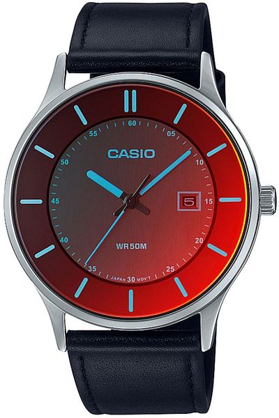 Casio ساعة كلاسيكية للرجال بسوار من الجلد MTP-E605L-1EVDF
