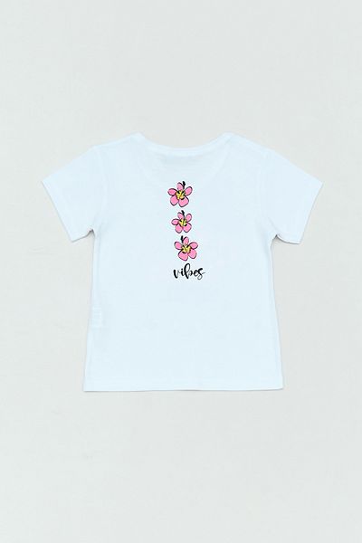 Fulla Moda 100% Cotton Florida Text Printed Girl's T-Shirt