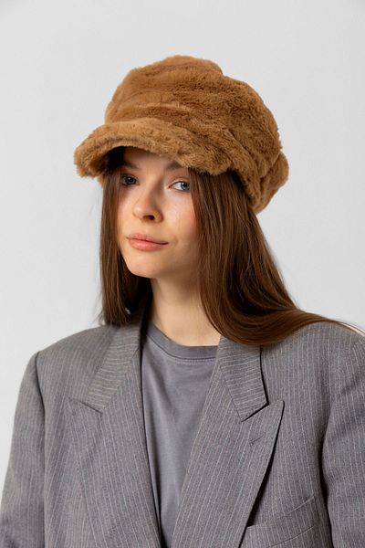 Luminos Butik Winter Camel Hat - Thick Furry, Warm, Fluffy Fur Accessory Spk1128