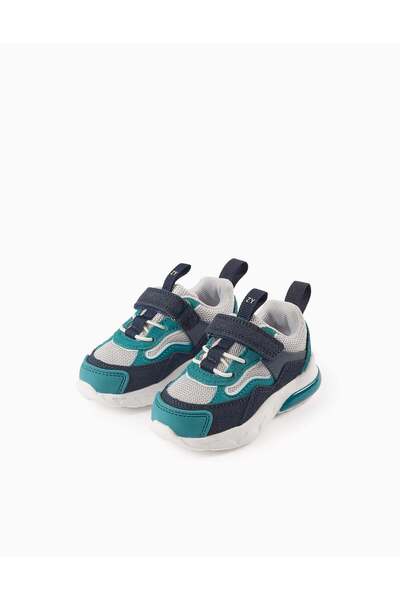 Ziddy Light-up Trainers Baby Boys 'ZY Superlight Runner', Blue/Turquoise