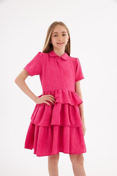 Hilal Akıncı Kids Rochie colorată pentru fete cu fermoar lateral