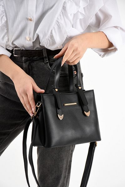 Sanmorris Women's Black Daily Shoulder Bag Sn 1425 Hand and Shoulder Bag