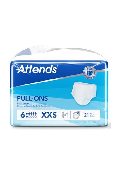 attends Pull-Ons 6 XXS, Disposable Pants For Incontinence - Pack Of 21
