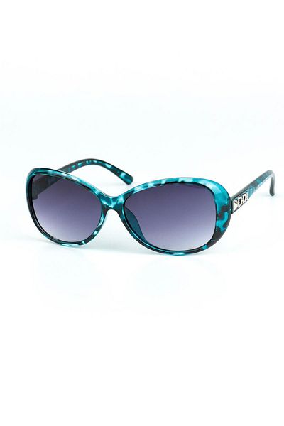 Di Caprio Women's Blue Uv400 Protected Oval Model Sunglasses