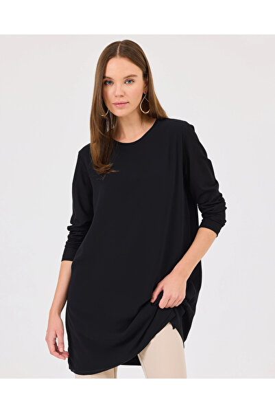 SCL Yuvarlak Yaka Astarlı Uzun Kollu Tunik