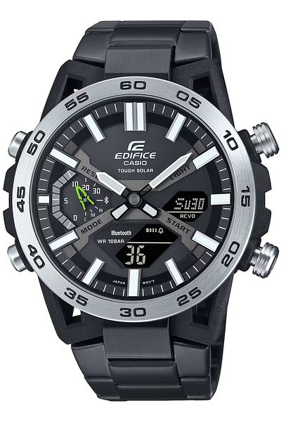 Casio ساعة إيديفيس للرجال مع خاصية تعليق الهاتف الذكي - ECB-2000DD-1ADF