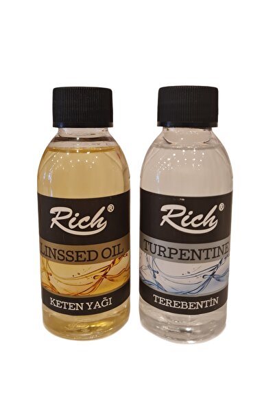 Gulcerenhobi Terebentin (100cc) + Keten Yağı (100cc) 2'li Set ( Yağlı Boya Ba...