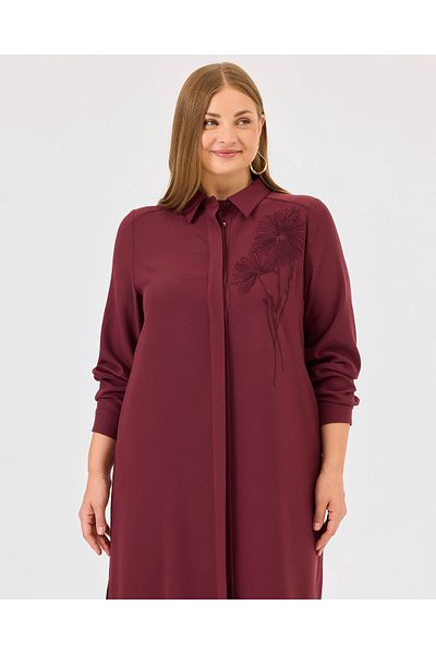 Gala-Xi Large Size Embroidered Buttoned Tunic