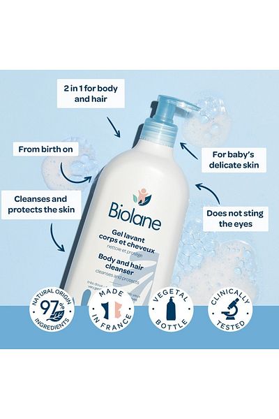 Biolane Biolane 2-In-1 Body & Hair Cleanser – For Baby's Sensitive Skin | 750Ml
