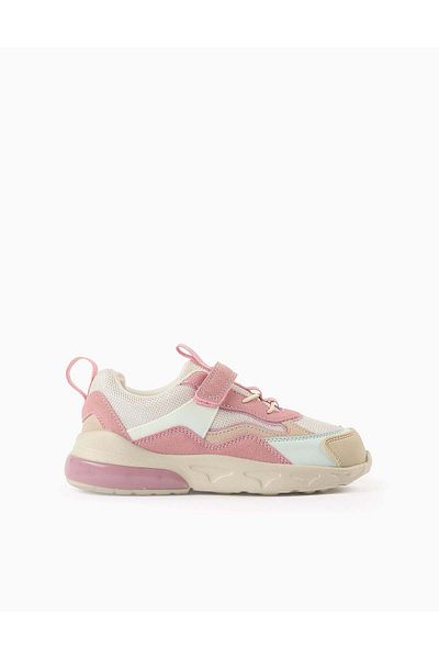 Ziddy Light-up Trainers for Girls 'ZY Superlight Runner', Pink/Beige