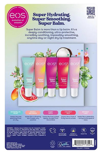 Eos 5 Pieces Variety Pack Super Balm Lip Balm