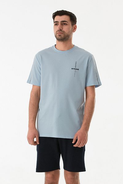 Fulla Moda Tricou cu decolteu cu imprimeu puternic