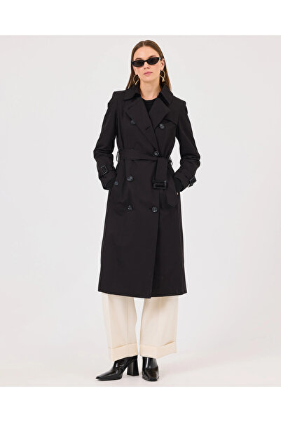 SEÇİL Kruvaze Yaka Kemerli Trençkot