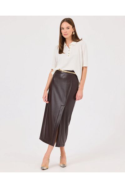 SEÇİL Shirt Collar Buttoned Knitwear Blouse