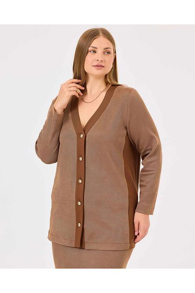 Gala-Xi New Selected Women's Plus Size V-Neck Button Cardigan 10002421114021