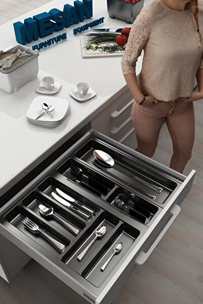 CET PRIME Kitchen Drawer Organizer, Cutlery Holder 54cm X 48cm Can Be Cut 4cm...