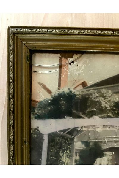 SANAT TACİRİ Vintage Frame Wooden Frame Mother and Child Themed Photo Frame