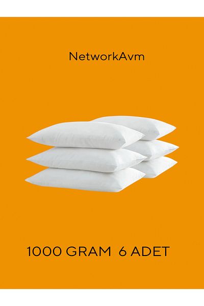 NetworkAvm 6 Classic White Pillows 1000 Grams