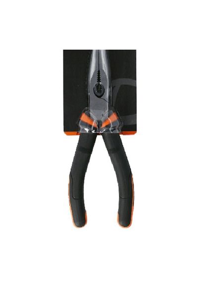 Tactix Chrome-Vanadium Steel Non-Slip Handle Bent Nose Plier 8inch