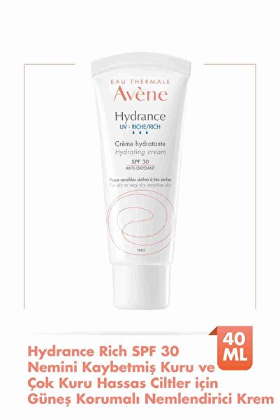 Avene Hydrance Rich SPF30  Kuru ve Hassas Ciltler için Güneş Korumalı Nemlendirici Krem 40 ml